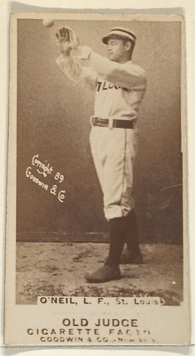 James Edward "Tip" O'Neill, Left Field, St. Louis Browns, from the Old Judge series (N172) for Old Judge Cigarettes