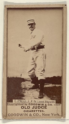 James Edward "Tip" O'Neill, Left Field, St. Louis Browns, from the Old Judge series (N172) for Old Judge Cigarettes