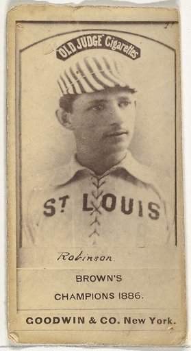 William H. "Yank" Robinson, Shortstop, St. Louis Browns, from the Old Judge series (N172) for Old Judge Cigarettes