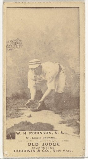 William H. "Yank" Robinson, Shortstop, St. Louis Browns, from the Old Judge series (N172) for Old Judge Cigarettes