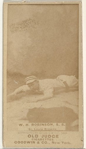 William H. "Yank" Robinson, Shortstop, St. Louis Browns, from the Old Judge series (N172) for Old Judge Cigarettes
