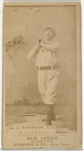 William H. "Yank" Robinson, Shortstop, St. Louis Browns, from the Old Judge series (N172) for Old Judge Cigarettes
