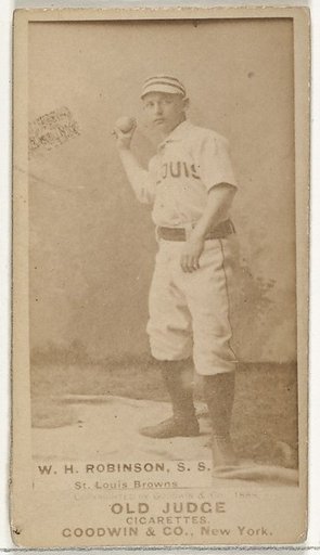William H. "Yank" Robinson, Shortstop, St. Louis Browns, from the Old Judge series (N172) for Old Judge Cigarettes