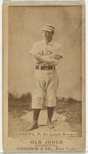 Somers, Pitcher, St. Louis Browns, from the Old Judge series (N172) for Old Judge Cigarettes