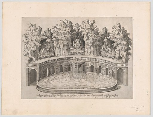 Fountain and Gardens of the Villa d'Este at Tivoli, from "Speculum Romanae Magnificentiae"