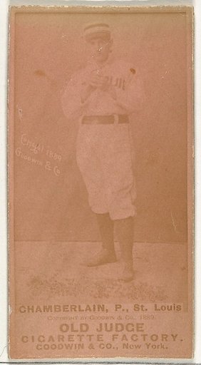 Elton P. "Ice Box" Chamberlain, Pitcher, St. Louis Browns, from the Old Judge series (N172) for Old Judge Cigarettes