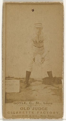 John Anthony "Honest John" Boyle, Catcher, St. Louis Browns, from the Old Judge series (N172) for Old Judge Cigarettes