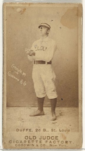 Charles Edward "Charlie" Duffee, 2nd Base, St. Louis Browns, from the Old Judge series (N172) for Old Judge Cigarettes