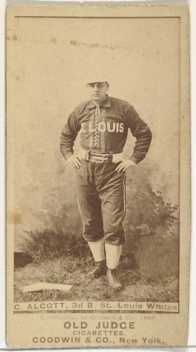 Alcott, 3rd Base, St. Louis Whites, from the Old Judge series (N172) for Old Judge Cigarettes