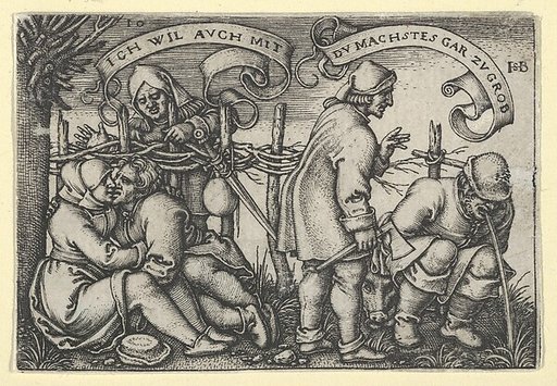 Peasants Behind the Hedge from "The Peasants' Feast" or "The Twelve Months"