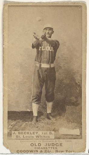 Beckley, 1st Base, St. Louis Whites, from the Old Judge series (N172) for Old Judge Cigarettes