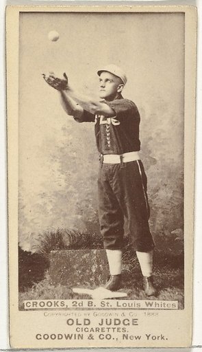 Crooks, 2nd Base, St. Louis Whites, from the Old Judge series (N172) for Old Judge Cigarettes