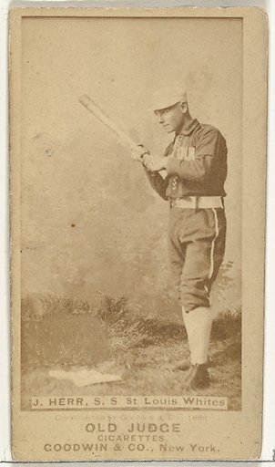 Herr, Shortstop, St. Louis Whites, from the Old Judge series (N172) for Old Judge Cigarettes
