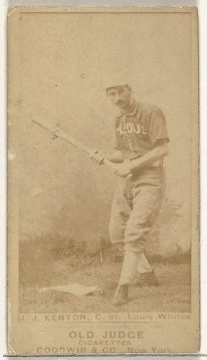 Kenyon, Catcher, St. Louis Whites, from the Old Judge series (N172) for Old Judge Cigarettes