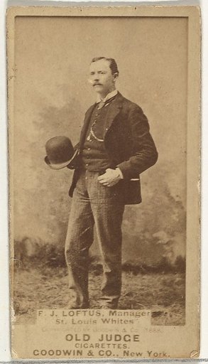 Loftus, Manager, St. Louis Whites, from the Old Judge series (N172) for Old Judge Cigarettes