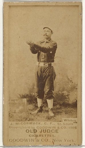 McCormack, Center Field, St. Louis Whites, from the Old Judge series (N172) for Old Judge Cigarettes