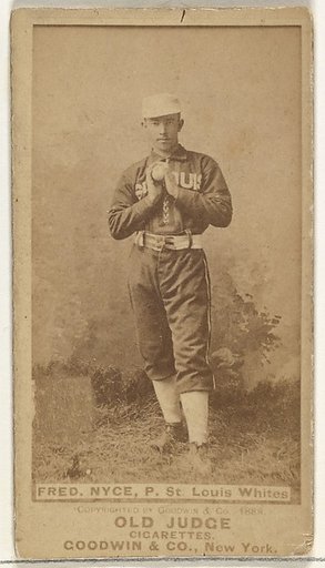 Nyce, Pitcher, St. Louis Whites, from the Old Judge series (N172) for Old Judge Cigarettes