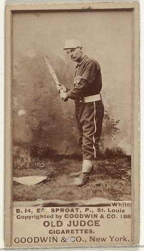 Sproat, Pitcher, St. Louis Whites, from the Old Judge series (N172) for Old Judge Cigarettes