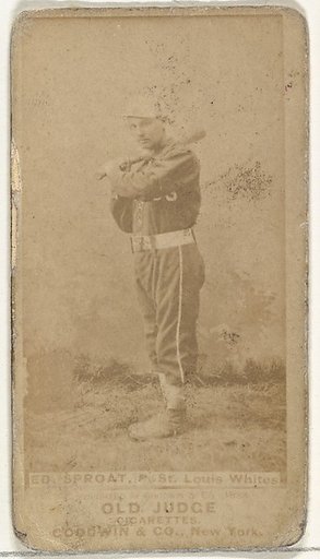 Sproat, Pitcher, St. Louis Whites, from the Old Judge series (N172) for Old Judge Cigarettes