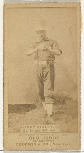 Staley, Pitcher, St. Louis Whites, from the Old Judge series (N172) for Old Judge Cigarettes