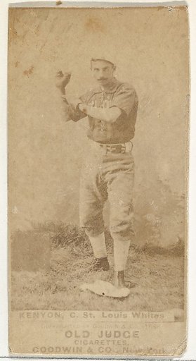 Kenyon, Catcher, St. Louis Whites, from the Old Judge series (N172) for Old Judge Cigarettes