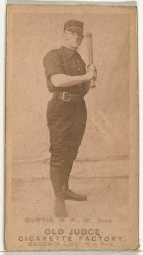 Ervin Duane "Jim" Curtiss, Right Field, St. Joseph Clay Eaters, from the Old Judge series (N172) for Old Judge Cigarettes