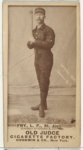 William J. Frey, Left Field, St. Joseph Clay Eaters, from the Old Judge series (N172) for Old Judge Cigarettes