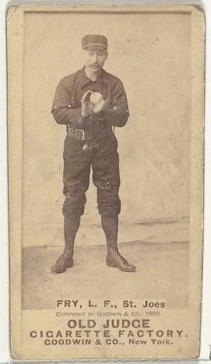William J. Frey, Left Field, St. Joseph Clay Eaters, from the Old Judge series (N172) for Old Judge Cigarettes