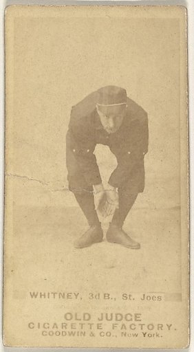 Charles F. Whitney, 3rd Base, St. Joseph Clay Eaters, from the Old Judge series (N172) for Old Judge Cigarettes