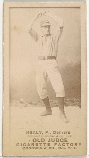 Healy, Pitcher, Denver, from the Old Judge series (N172) for Old Judge Cigarettes