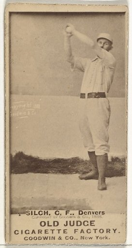 Ed "Baldy" Silch, Center Field, Denver, from the Old Judge series (N172) for Old Judge Cigarettes