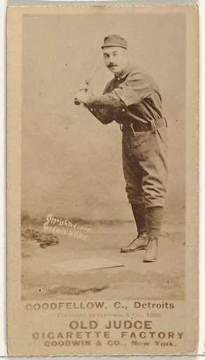 Goodfellow, Catcher, Detroit Wolverines, from the Old Judge series (N172) for Old Judge Cigarettes