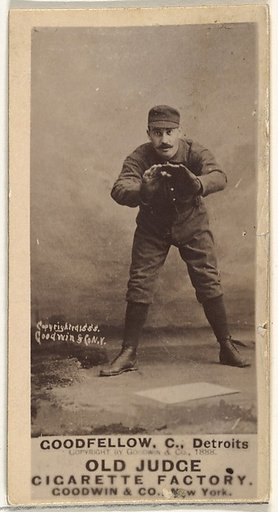 Goodfellow, Catcher, Detroit Wolverines, from the Old Judge series (N172) for Old Judge Cigarettes