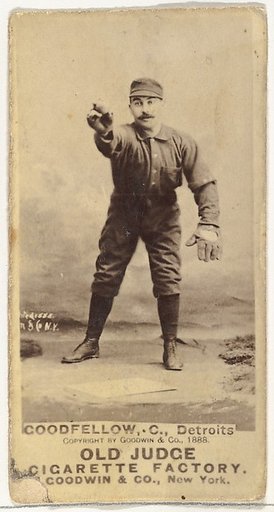 Goodfellow, Catcher, Detroit Wolverines, from the Old Judge series (N172) for Old Judge Cigarettes