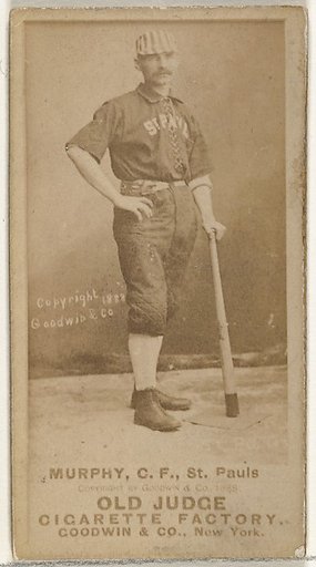 Patrick Lawrence "Larry" Murphy, Center Field, St. Paul Apostles, from the Old Judge series (N172) for Old Judge Cigarettes