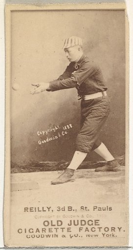 Charles Thomas "Charlie" Reilly, 3rd Base, St. Paul Apostles, from the Old Judge series (N172) for Old Judge Cigarettes