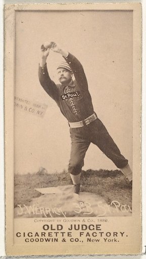 Joseph Abraham "Joe" Werrick, 3rd Base, St. Paul Apostles, from the Old Judge series (N172) for Old Judge Cigarettes