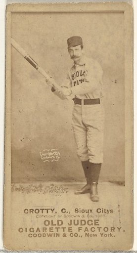 Joseph P. "Joe" Crotty, Catcher, Sioux City Corn Huskers, from the Old Judge series (N172) for Old Judge Cigarettes