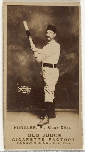 Al C. Hungler, Pitcher, Sioux City Corn Huskers, from the Old Judge series (N172) for Old Judge Cigarettes