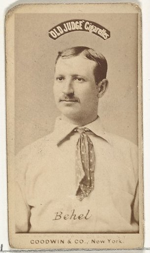 Stephen Arnold Douglas "Steve" Behel, New York Metropolitans, from the Old Judge series (N172) for Old Judge Cigarettes