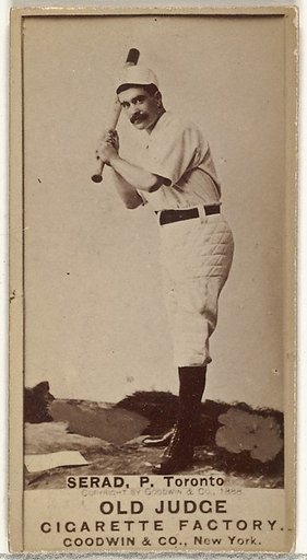 William I. "Billy" Serad, Pitcher, Toronto Canucks, from the Old Judge series (N172) for Old Judge Cigarettes