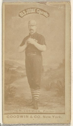 James "Jim" McCormick, Pitcher, Pittsburgh Alleghenys, from the Old Judge series (N172) for Old Judge Cigarettes
