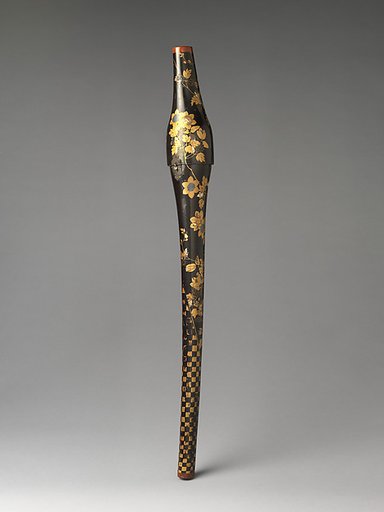 Sword Case (Katana-tsutsu) with Clematis and Checkered Pattern