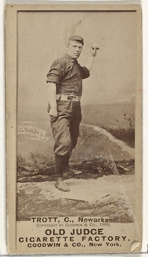 Samuel W. "Sam" Trott, Catcher, Newark, from the Old Judge series (N172) for Old Judge Cigarettes