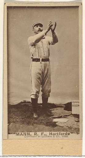 Fred J. Mann, Right Field, Hartford, from the Old Judge series (N172) for Old Judge Cigarettes