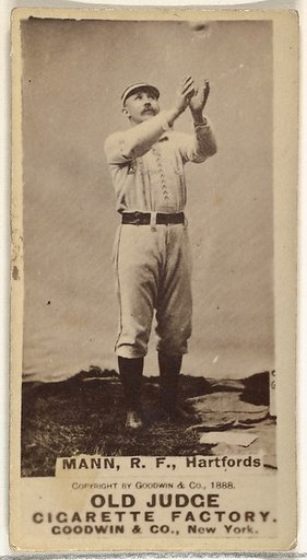 Fred J. Mann, Right Field, Hartford, from the Old Judge series (N172) for Old Judge Cigarettes