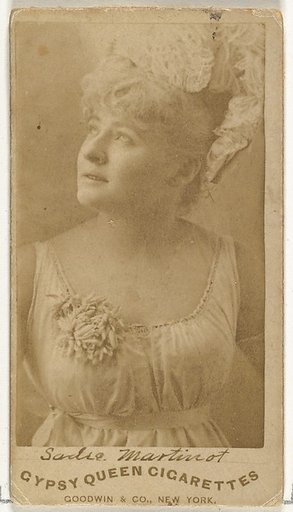 Sadie Martinot, from the Actors and Actresses series (N171) for Gypsy Queen Cigarettes