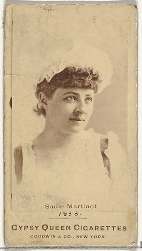 Sadie Martinot, from the Actors and Actresses series (N171) for Gypsy Queen Cigarettes