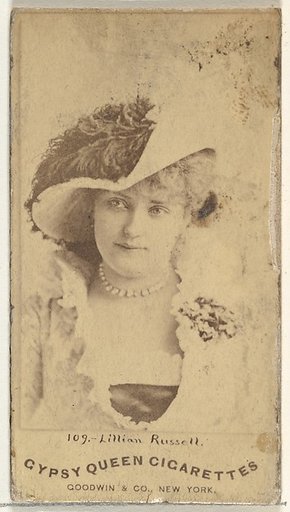 Lillian Russell, from the Actors and Actresses series (N171) for Gypsy Queen Cigarettes