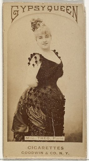 Mlle. Theo, Paris, from the Actors and Actresses series (N171) for Gypsy Queen Cigarettes